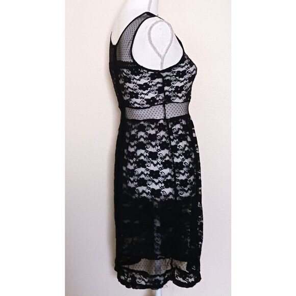 Royal Bones Daang Goodman Blk Sheer Lace Knee Length Dress Sz S Tripp NYC - Picture 4 of 6